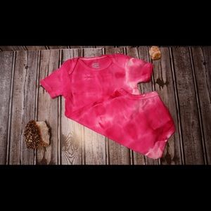 Pink tie dye onesie